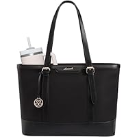 LOVEVOOK Handtasche Damen Groß, Shopper Tasche Arbeitstasche Laptoptasche 15,6 Zoll, Lehrertasche Aktentasche Schultertasche Taschen Women Handbags Tote Bag für Uni Büro Schule Business, Schwarz