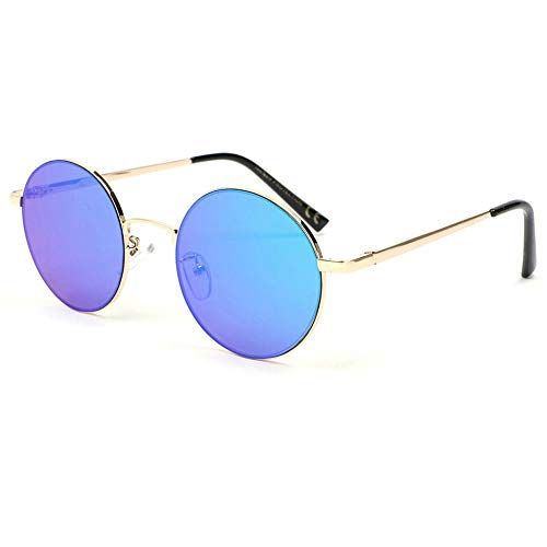 Eye Wear Lunette de soleil ronde miroir bleu Obladi - Taille: Taille unique - Couleur: Bleu - Mixte Cover