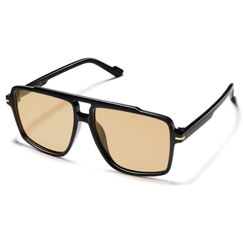 VANLINKER Polarized Trendy Oversized Aviator Sunglasses for Women Men 2025 Retro Shades VL98532