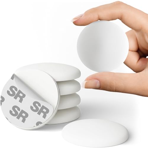 SilverRack® Butée de Porte Murale Auto-adhésive Blanc [6 pièces] – Door Stopper, Protection Poignee Porte et Cale Porte pour un Arrêt de Porte Optimal...