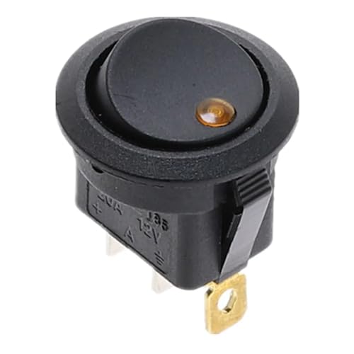 Interruptor basculante 12V LED azul redondo para evitar consumo de batería en coche 6