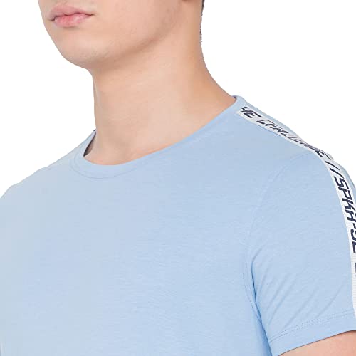 Image of spykar Men's Cotton Blend Slim T-Shirts