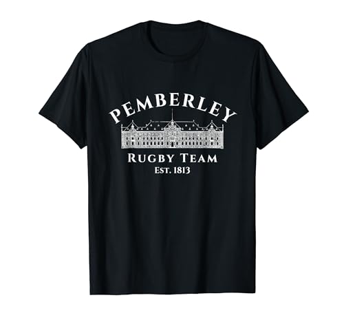 Image of Pemberley Rugby Team Jane Austen Mr. Darcy Estate and Garden T-Shirt