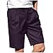 Men's Casual Shorts Button Fly Loose Fit Cargo Pant with Pocket Fashion Solid Comfort Everyday Work Shorts 2026 Purple