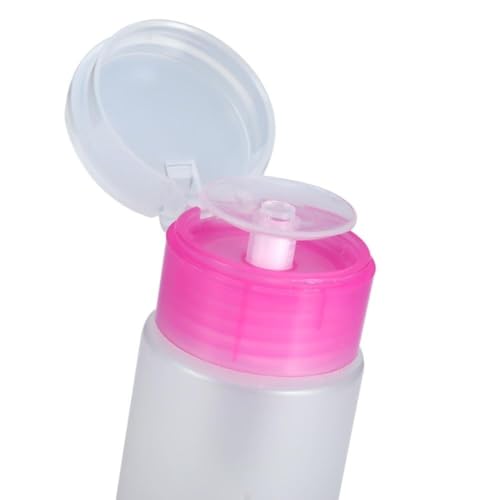 Image of Push Down Empty Lockable Pump Dispenser Bottle for Nail Polish and Makeup Remover-Nail Polish Dispenser-Nail Polish Remover Pump (Pack of one)