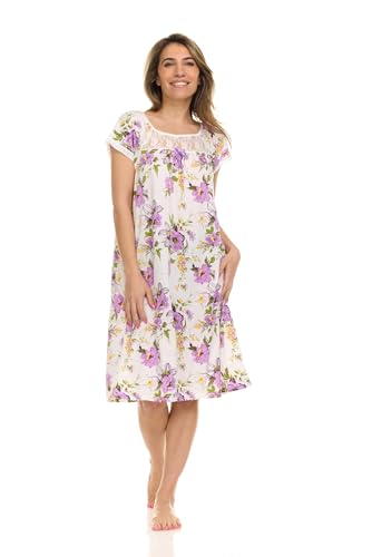 Image of Womens Nightgowns Sleepwear Soft Pajama Dress Nightshirts
