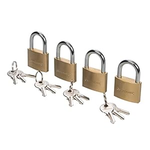 Silverline 675152 Brass Padlock 4-Pack