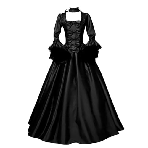 Robe de soirée manches trompette style princesse gothique et costume Renaissance vintage