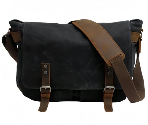 Crossbody Bags For Women Thick Wax Canvas Men Shoulder Bag Messenger Bag Crossbody Bag Vintage Male Leisure Sling Bag Casual