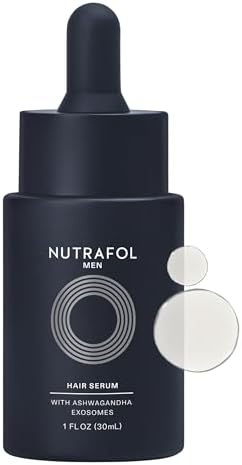 Nutrafol Men's Hair Serum, Clinically Tested to Support Visibly Thicker Hair and Scalp Coverage, Lightweight and Non-Greasy, for Daily Use - 30mL, 1 Bottle