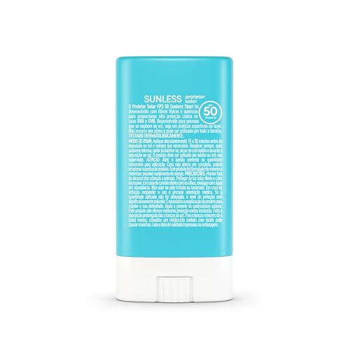 Protetor Solar Sunless Sport Bastão Alta Cobertura e Hipoalergênico FPS50 15g