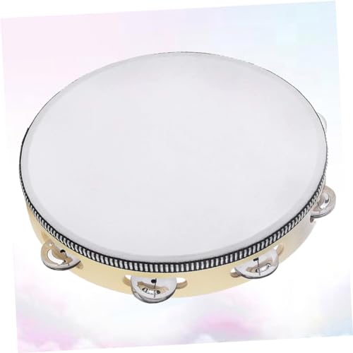 Hoement 10 Pandeiro De Pele De Carneiro Brinquedo Educativo De Percussão Pandeiro De Mão Sino De Tam