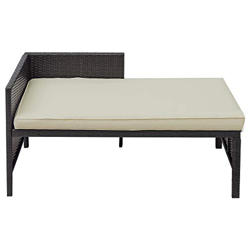 Whnb 3Pcs Patio Furniture Sets,Outdoor Sectional,Outdoor Rattan Sectional Sofa Conversation Set With Tea Table And Washable Cushions (2 Sofas+Coffee Table) #TOP3