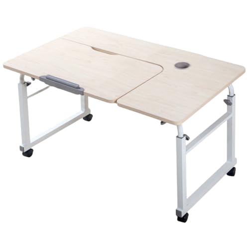 Bureau de lit sur roulettes table de lit réglable ordinateur - 2