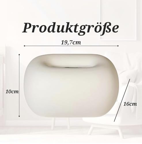Baamur Keramik Kosmetiktücherbox Weiß Elfenbein, eleganter Taschentuchspender für Badezimmer, Wohnzimmer und Flur, dekorative Tissue Box, praktische Kosmetiktücher Aufbewahrung