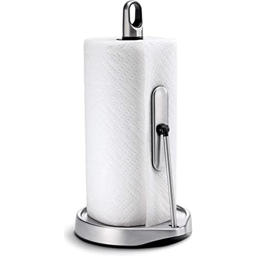 simplehuman Tension Arm Standing Paper Towel Holder, Brushed Stainless Steel simplehuman Tension Arm Standing Paper Towel Holder, Brushed Stainless Steel