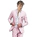 Summer Linen Boys' Suits Prom Dress Suits for Teen Boys Slim Fit Blazer Fashion Toddler Tuxedo Party (Blazer+Pants) Lavender