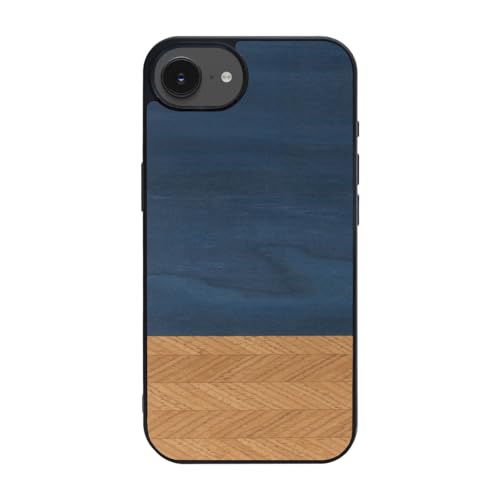 Man&Wood iPhone 16e p P[X VR [ ؐ Ebh R TPUƃ|J[{l[g̃nCubh ho E₷ Xgbvz[t CX[d ] Abv ACtH wʃJo[ Denim (fj) I27653