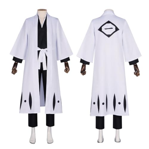 VintageCos Conjunto de disfraz de Capitán de la División de Cosplay para hombre, disfraz de anime Kuchiki Byakuya (XL)