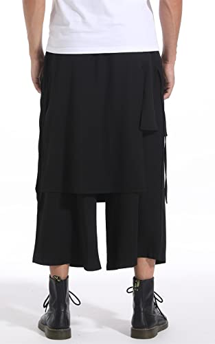 PACEIADTA Men's Loose Skirts Casual Hippie Harem Pants Harajuku Trousers4