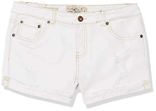 Image of Lucky Brand Girls' Cuffed Jean Shorts, Stretch Denim with 5 Pockets, Mid to High Rise Waist