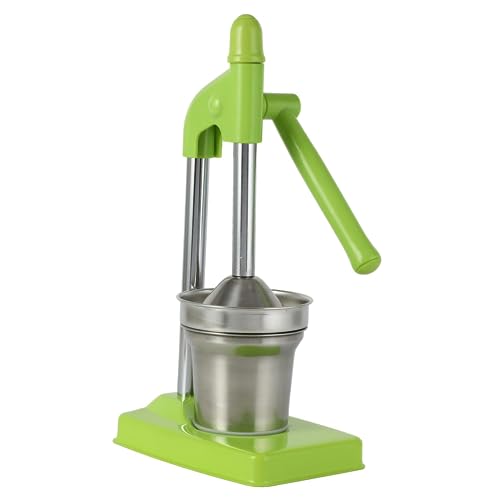 MotiveTech Exprimidor Manual Juicer de Acero Inoxidable Manual de Frutas Cítricas Máquina Extractor Comercial Portátil Gadget Desmontable Antideslizante, Verde, Individual
