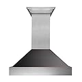 30" Ducted DuraSnow Stainless Steel Range Hood with Oil Rubbed Bronze Shell (8654ORB-30)