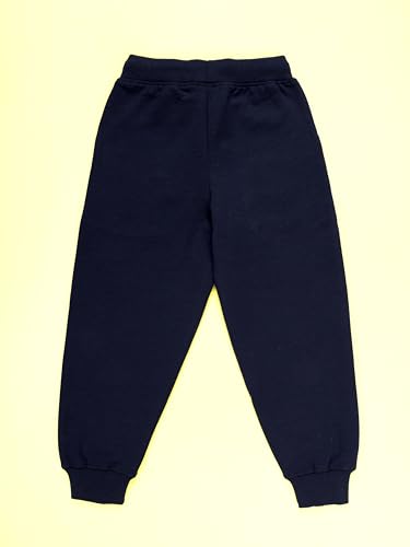 Image of KiddoPanti Boys Solid Fleece Track Pants | Cotton Poly Fleece Fabric | Ankle Length Bottom Rib | 2 Front Patch Pocket | Elastic Waist & Drawcord | Jogger Track Pants for Boys