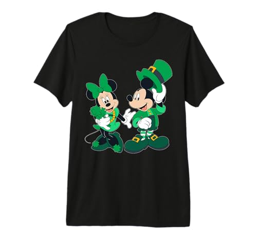 T-shirt Mickey Minnie St Patrick cadeau Disney original pour fan