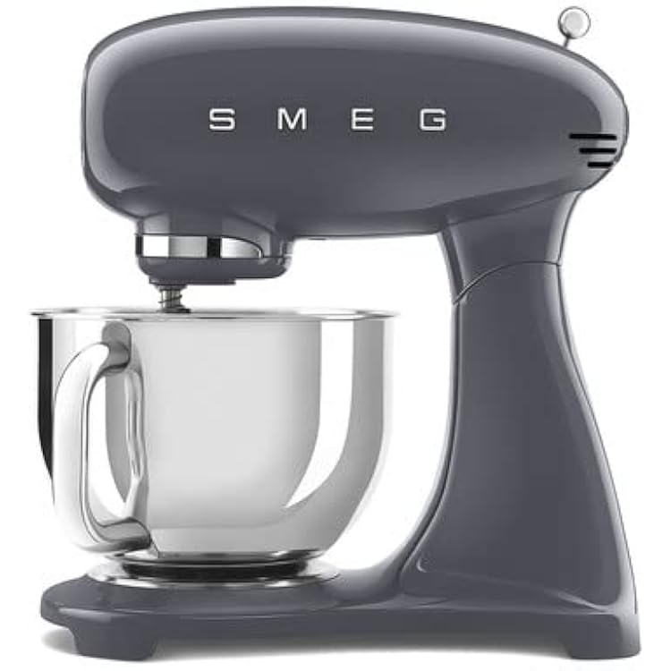 SMEG 50&amp;#39;s Retro Stand Mixer with Accessories Slate Gray SMF03GRUS