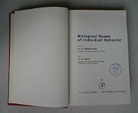 Biological Bases Of Individual Behavior B003ZWEE7A Book Cover