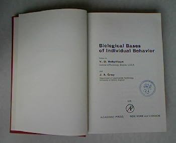 Hardcover Biological Bases of Individual Behavior Book