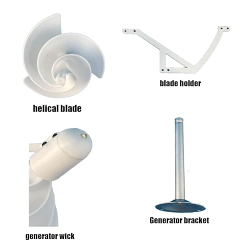 Mini Generatore Eolico A Spirale con Luce Led A Clip - Avvio con Vento Debole, Kit Di Energia Rinnovabile Fai-Da-Te per Casa E Campeggio, Soluzione Energetica Ecologica Off-Grid
