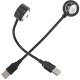 Projecteur lumineux LED romantique : tube flexible en col de cygne, vous pouvez plier et faire pivoter la lumière à 360°, lampe de projection décorative pour fête d'anniversaire