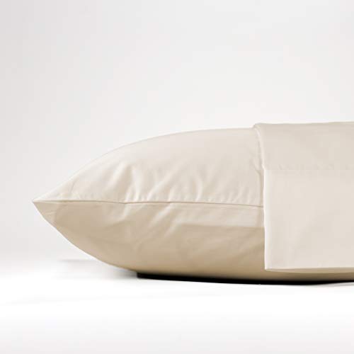 Thomas Lee 500 Thread-Count Percale, Us-Grown Pima Cotton, Set Of 2 Pillowcases, Ivory Queen/Standard Pillowcases For Bed #TOP3
