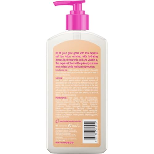 Image of b.tan Dark Self Tanning Lotion | Glow Your Own Way 1 Hr Express Sunless Tanner - Daily Quick Suntan Cream, Best Natural Bronze, Ultra Hydrating, Face & Body, No Fake Tan Smell, Summer & Pool Essential