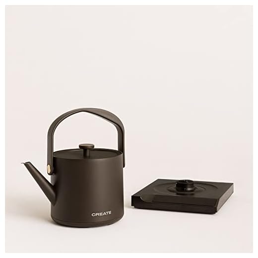 CREATE / HERVIDOR HATTORI STUDIO / Hervidor de Agua Eléctrico, 0.5L, negro / Sistema Seguridad, Termostato, Indicador de Temperatura