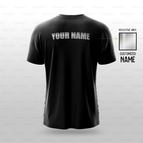 Image of YOURJERSEY Custom Sports Jersey for Men Personalised Cricket /Football /Badminton T-Shirt Customise Name, Dry-Fit Fabric Sizes 2Y-4XL Custom T-Shirt