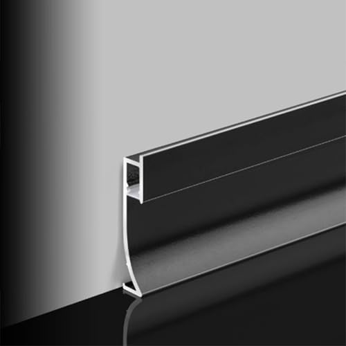 Sockelleisten-Fußleisten-LED-Beleuchtungsleiste, Schraubmontage, Schutz der Wandkante, Aluminium-Kanal-Sockelleistenleiste, einfache Installation, hält Wände sauber(H5cm/1.96in,L180cm/70.8in)