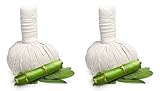 Thai Herbal Compress Ball 100% Natural Herbs Aroma Massage Spa Product (Pack of 2)