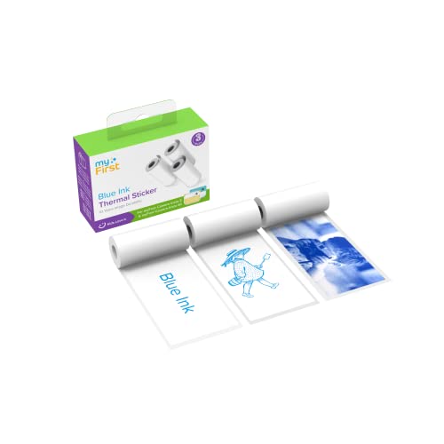 myFirst Carta Adesiva per Camera Insta 2 e Camera Insta Wi, 3 Rotoli, Bianco Blu