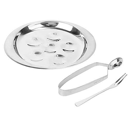 BESTonZON Utensili Per Lumache in Acciaio Resistente Piatto Per Lumache Compatto e Pratico Impilabile Per Risparmiare Spazio Per Casa e Ristorante