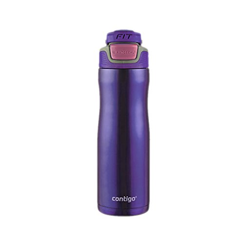Contigo Autoseal Trainer FIT Stainless Steel Water Bottle 20-ounce 18 Hours Cold Spring Purple