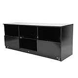 mueble para television negro Fácil de montar: este moderno armario de TV negro con instrucciones de instalación detalladas y accesorios de instalación se puede instalar rápida y cómodamente.