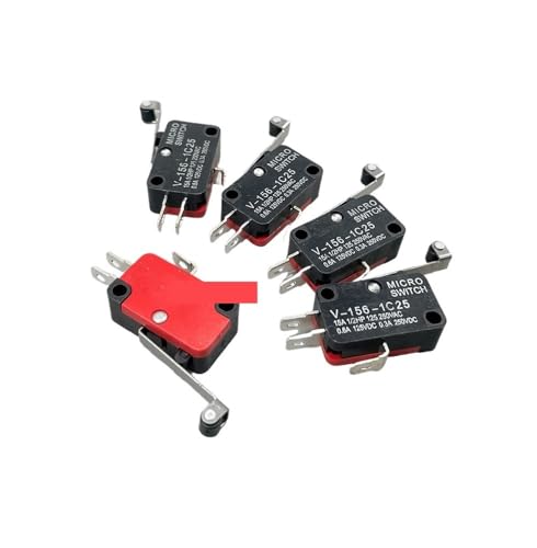 10 Pcs V-156-1C25 Roller Lever Arm SPDT NO/NC Momentary Switches