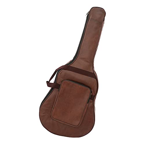 Hellery Étui étanche pour Guitare Housse En PU pour Pièces de Guitare 40 « 41 », marron - Les Beatles, Paul McCartney, John Lennon, RIngo Starr, George Harrison Hellery Étui étanche pour Guitare Housse En PU pour Pièces de Guitare 40 `` 41 '', marron