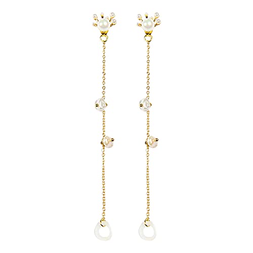 Xmiral Aiguille en argent sans fil Bluetooth écouteur Anti perte de chaîne femme boucle d'oreille fraîche conception originale goujon boucle d'oreille à la mode Kits Perceuse Bijoux