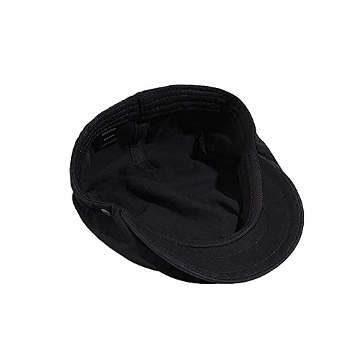 Croogo Men's Cool Scally Summer Newsboy Flat Ivy Cap Driving Cabbie Golf Hat Irish Catsby Beret Hat Outdoor Sunhat,Black-Bl58 #TOP4