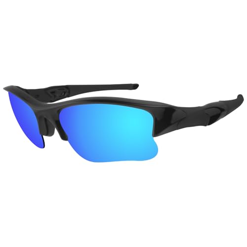 Image of Dynamix Polarized Replacement Lenses for Oakley Flak Jacket XLJ - Ice Blue & Midnight
