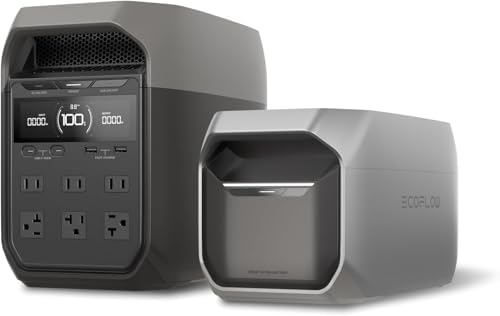 （02:30時点） EcoFlow ポータブル電源 DELTA 3 1024Wh と DELTA3 専用エクストラバッテリー 2点セット リン酸鉄リチウムイオン 大容量 業界最速級の充電速度 56分で100%充電 定格出力1500W 10ミリ秒未満のUPS機能 ポータブルバッテリー 13出力ポート搭載 10年長寿命 キャンプ 防災 車中泊 家庭用 アウトドア用 防災グッズ アプリ操作可能 エコフロー